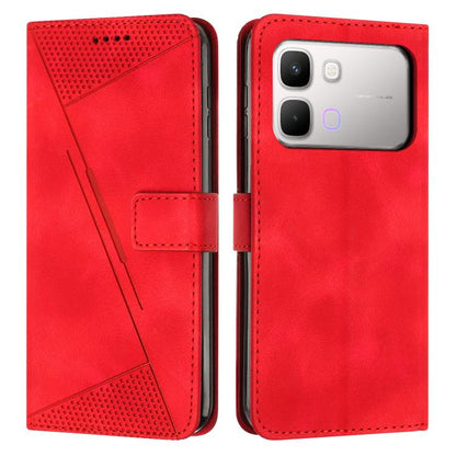 Red leather wallet phone case with card slot and rear camera cutouts