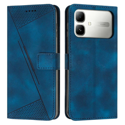 Blue leather wallet phone case with card pocket and rear camera cutout