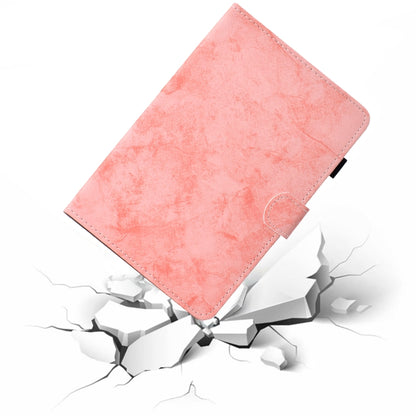 Pink marble-texture folio case folded as a stand with protective cover