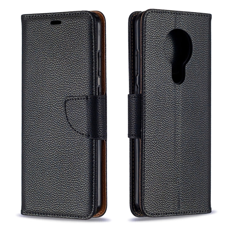 Textured leather wallet phone case with flip cover, card holder, and camera cutout.