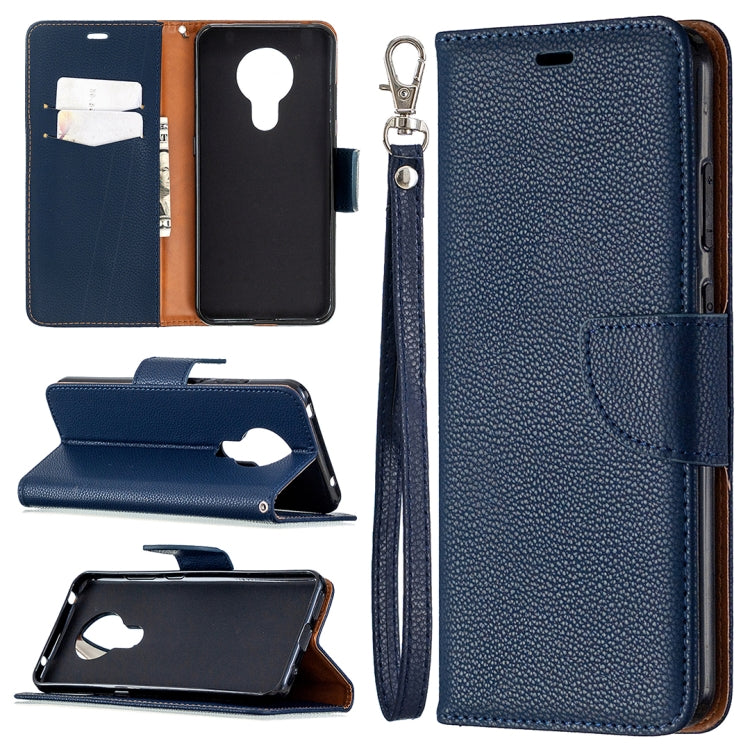 Textured leather phone wallet case with flip cover, card slots, and lanyard strap.
