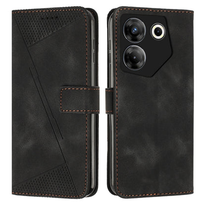 Black leather phone case with lanyard, flip cover, card slot, and camera cutouts.