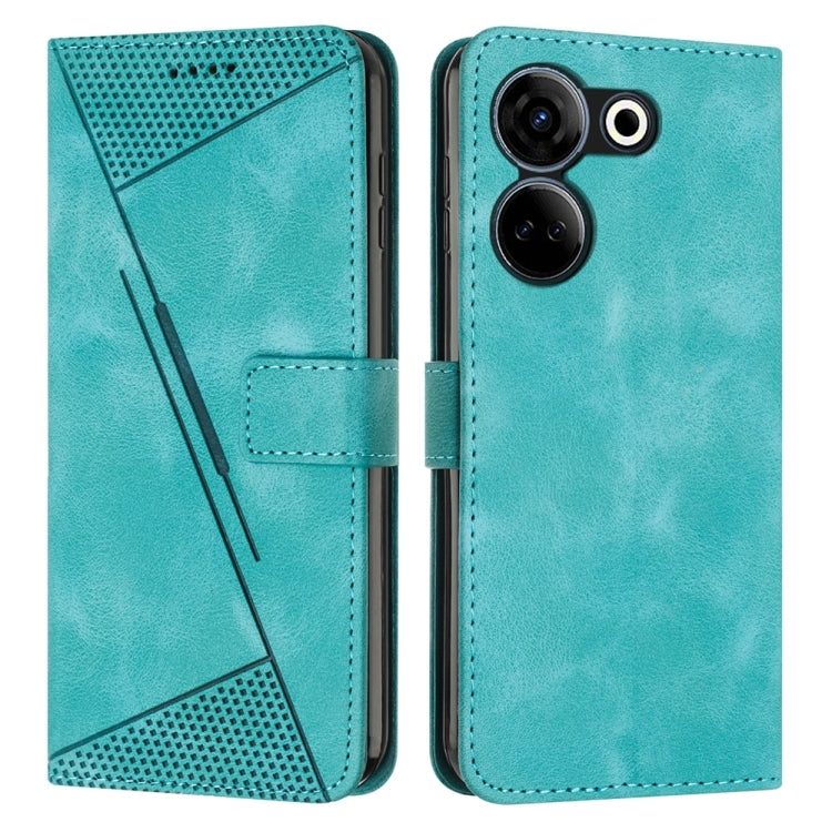 Blue leather phone case with lanyard, flip cover, card slot, and camera cutouts.