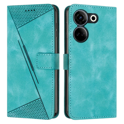 Blue leather phone case with lanyard, flip cover, card slot, and camera cutouts.