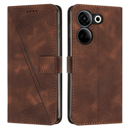 Brown leather phone case with lanyard, flip cover, card slot, and camera cutouts.