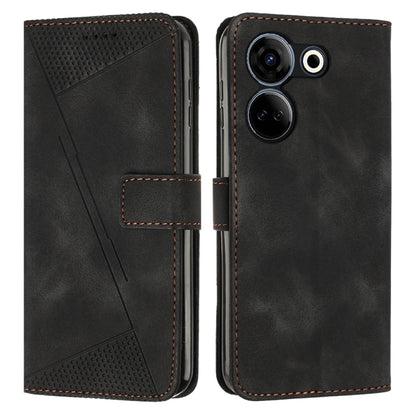 Black leather phone case with lanyard, flip cover, card slot, and camera cutouts.