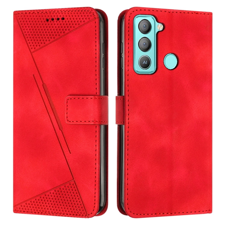 Dream Triangle Leather Phone Case with Lanyard, For Tecno Pop 5 LTE, For Tecno Pova 2, For Tecno Spark Go 2020