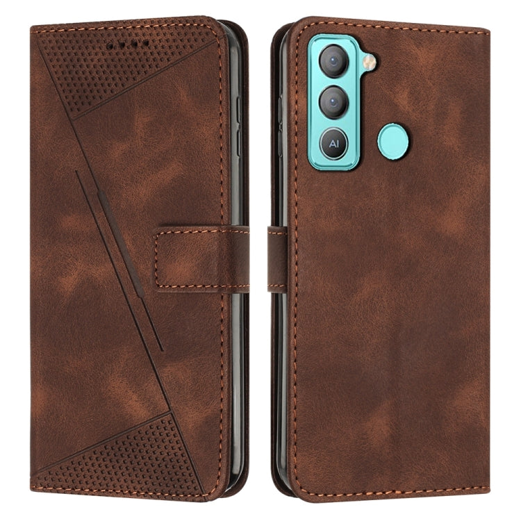 Dream Triangle Leather Phone Case with Lanyard, For Tecno Pop 5 LTE, For Tecno Pova 2, For Tecno Spark Go 2020