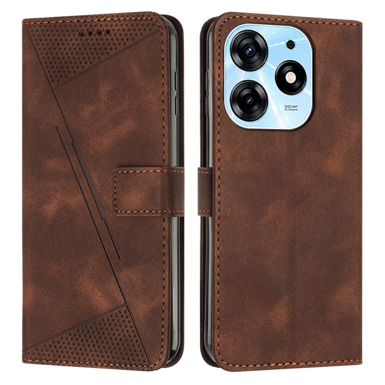 Brown leather-style phone case with card slot and lanyard strap, magnetic flap closure
