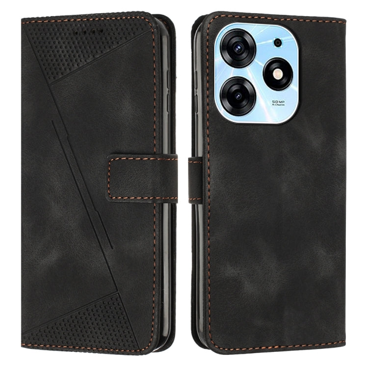 Black leather-style phone case with card slot and lanyard strap, magnetic flap closure