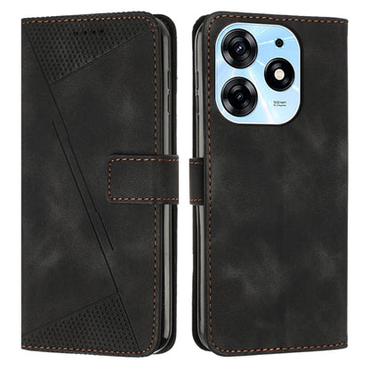 Black leather-style phone case with card slot and lanyard strap, magnetic flap closure