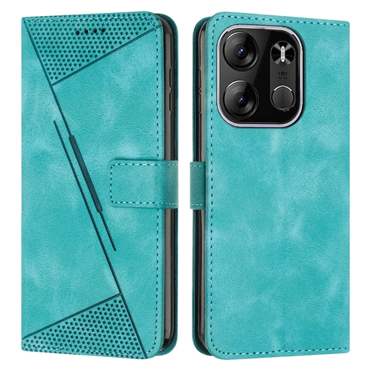 Teal leather flip phone case with card slot and textured top panel