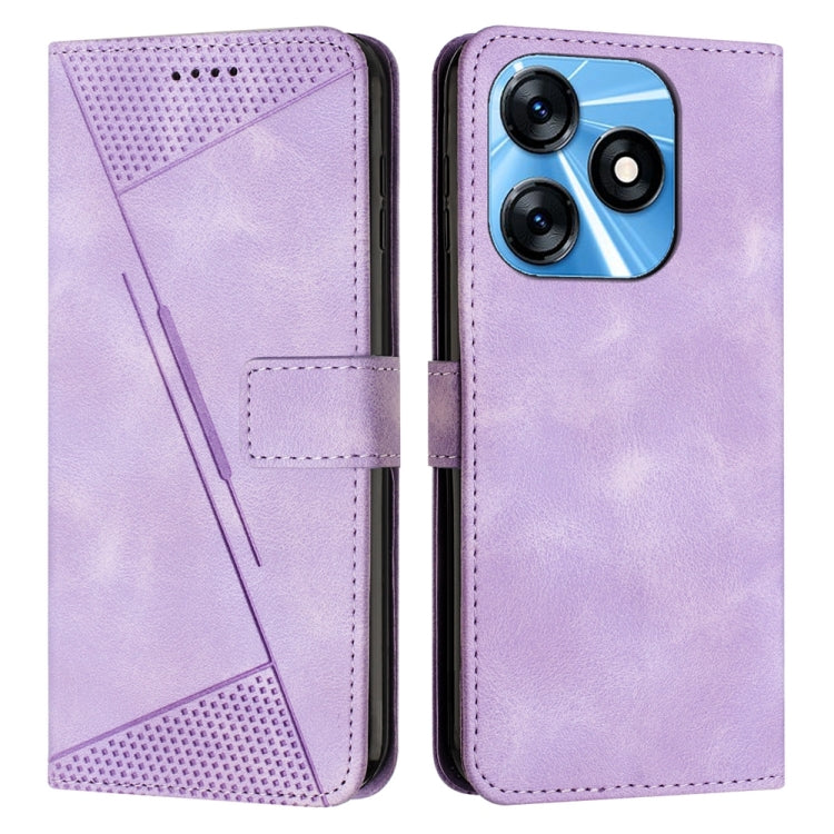 Purple leather wallet phone case with camera cutout and stitched card holder