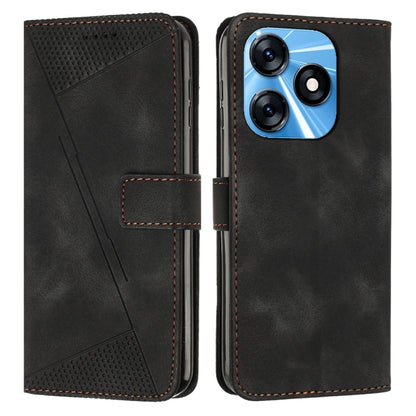 Black leather flip phone case with card slot and textured side panel