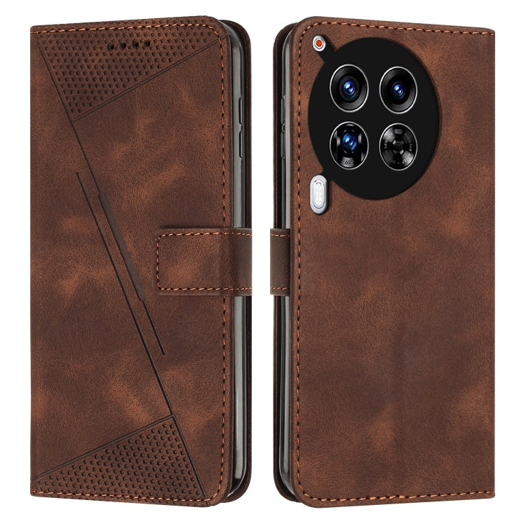 Brown folio phone case with card slot and perforated front panel