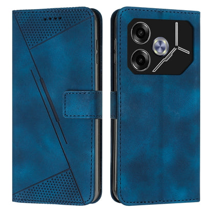 Blue folio phone case with card slot and camera graphic on back