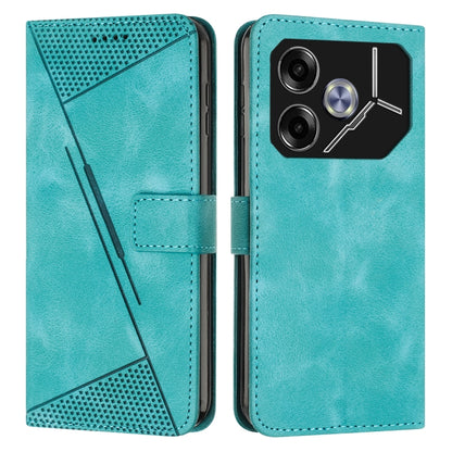 Teal folio phone case with card slot and camera graphic on back