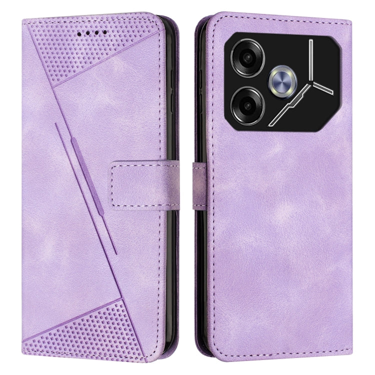 Lavender folio phone case with card slot and camera graphic on back