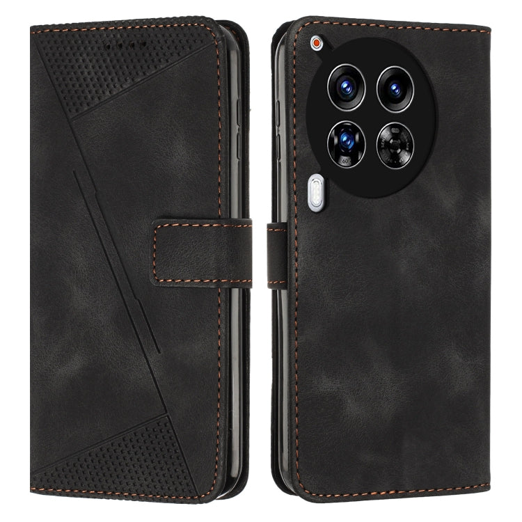 Black leather wallet phone case with magnetic flap, card slot, and camera cutout.