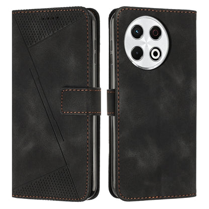 Black flip leather phone case with camera cover and perforated front panel