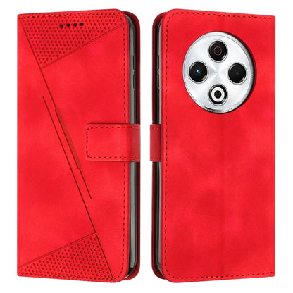 Red flip leather phone case with camera cutout and perforated front panel