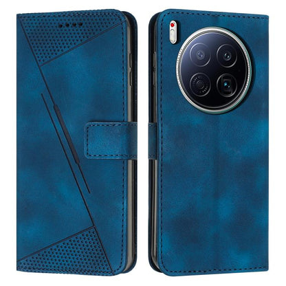 Blue leather-style phone case with lanyard strap, card pocket, and camera cutout.