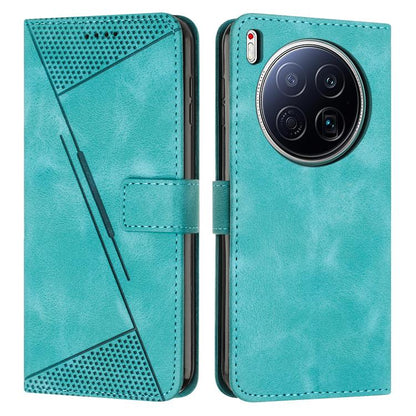 Teal leather-style phone case with card pocket and circular camera module cutout.