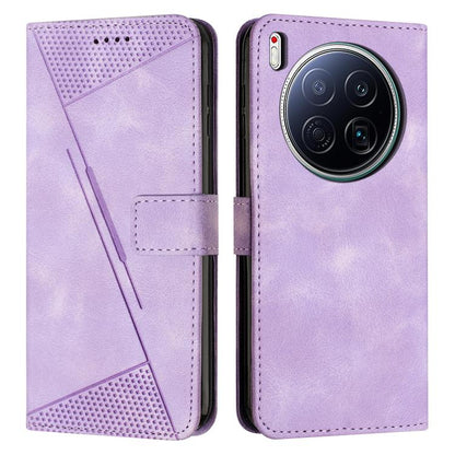 Purple leather-style phone case with card pocket and circular camera module cutout.