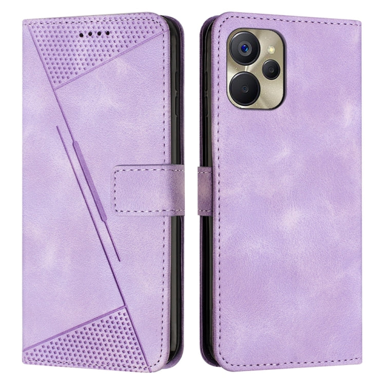 Purple leather flip phone case with lanyard, front flip cover with card slot