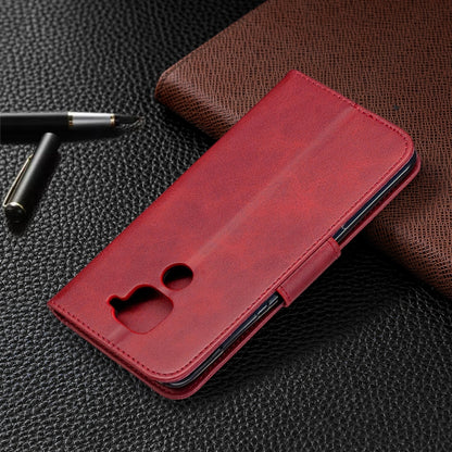 Red PU leather wallet phone case with camera cutout and magnetic flap