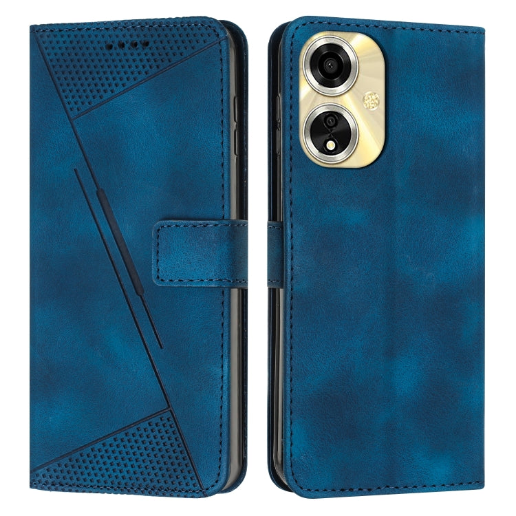 Dream Triangle Leather Phone Case with Lanyard, For OPPO A59 5G