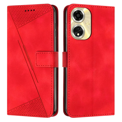 Dream Triangle Leather Phone Case with Lanyard, For OPPO A59 5G