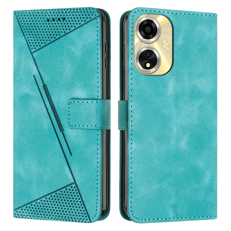 Dream Triangle Leather Phone Case with Lanyard, For OPPO A59 5G