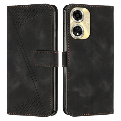 Dream Triangle Leather Phone Case with Lanyard, For OPPO A59 5G