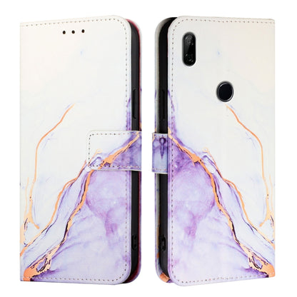 PT003 Marble Pattern Flip Leather Phone Case, For Honor 9X 4G Global / Huawei Enjoy 10 Plus