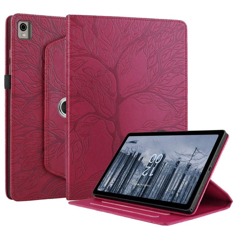 Tree Life Embossed Rotation Leather Tablet Case, For Nokia T21, For Nokia T20 10.4 2021
