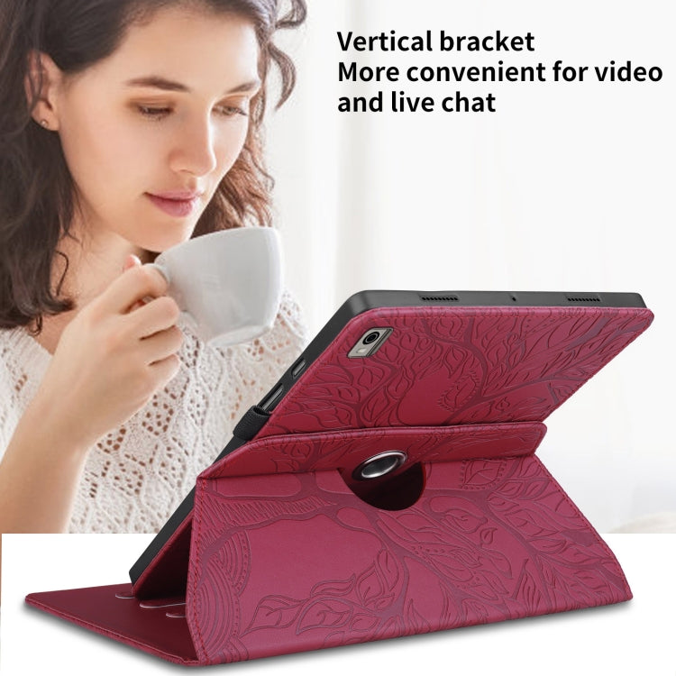 Tree Life Embossed Rotation Leather Tablet Case, For Nokia T21, For Nokia T20 10.4 2021