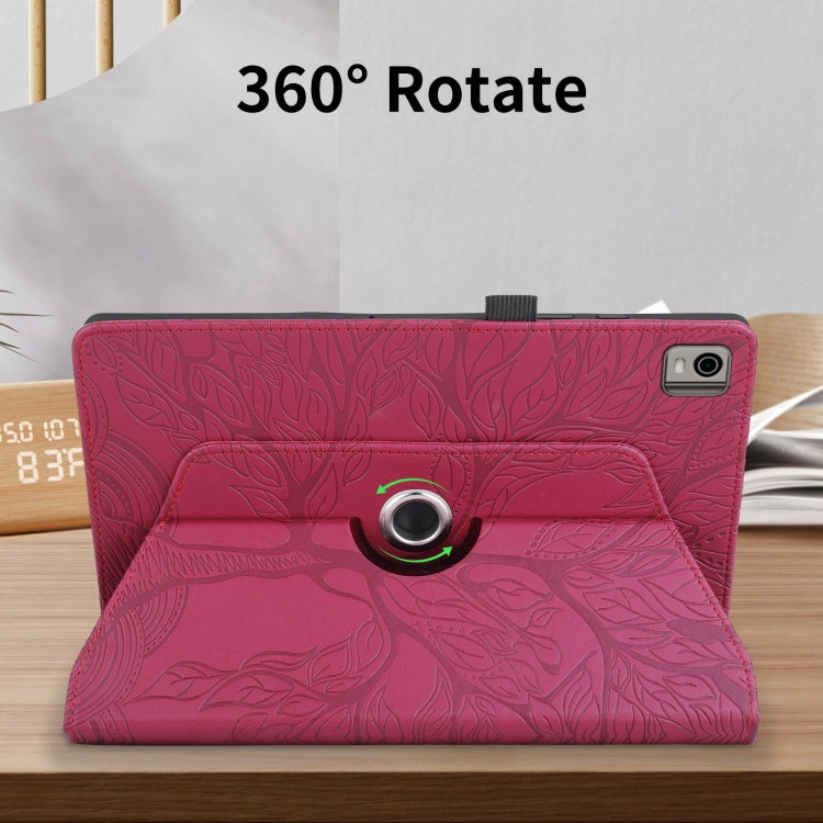 Tree Life Embossed Rotation Leather Tablet Case, For Nokia T21, For Nokia T20 10.4 2021