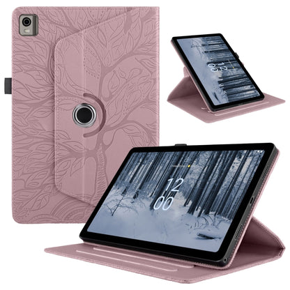 Tree Life Embossed Rotation Leather Tablet Case, For Nokia T21, For Nokia T20 10.4 2021
