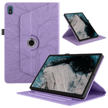Tree Life Embossed Rotation Leather Tablet Case, For Nokia T21, For Nokia T20 10.4 2021