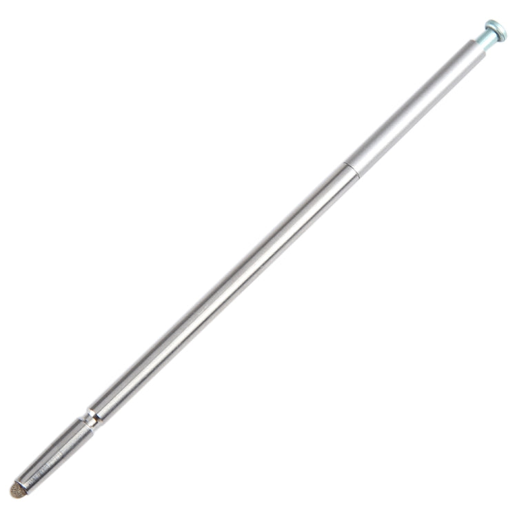 Silver touch screen stylus pen with fine tip, slim metal body