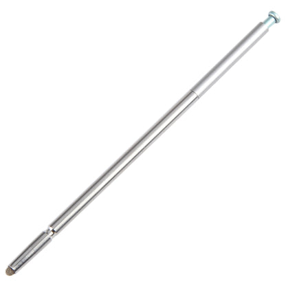 Silver touch screen stylus pen with fine tip, slim metal body