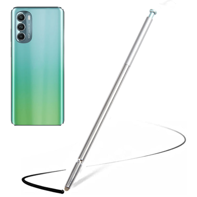 Silver stylus pen with fine tip for touchscreen use
