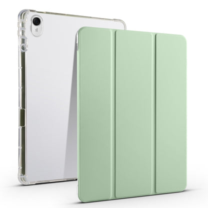 3-fold tablet case with transparent TPU back and mint green fold cover