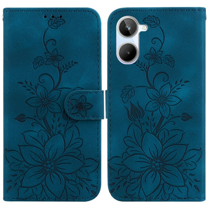 Teal embossed leather folio phone case with floral pattern, magnetic flap