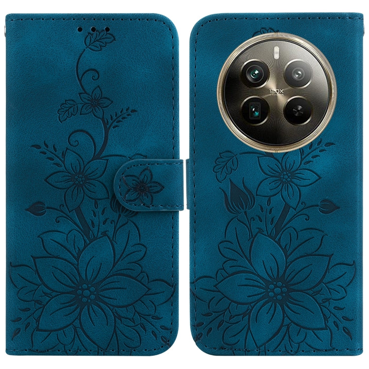 Floral embossed leather phone wallet case, dark teal, magnetic strap, camera cutout
