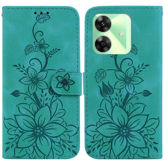 Lily Embossed Leather Phone Case, For Realme C61 / C63 / Note 60, For Realme 12 5G, For Realme 12+, For Realme 12 Pro+ Global, For Realme C67 4G Global, For Realme 11 4G Global, For Realme 11 5G/Narzo 60 India Version, For Realme 11 5G Global          ...