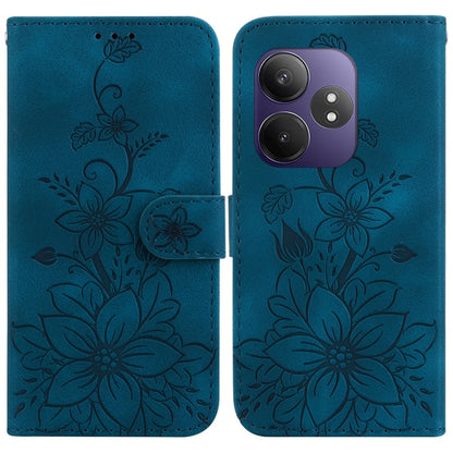 Lily Embossed Leather Phone Case, For Realme C100 4G / C100i 4G, For Realme C100 5G / 15x 5G India / P4 Lite 5G, For Realme 16 5G, For Realme 16 Pro+ 5G, For Realme 16 Pro 5G, For Realme 15T 5G, For Realme Narzo 80 Lite 4G / C71 India                  ...
