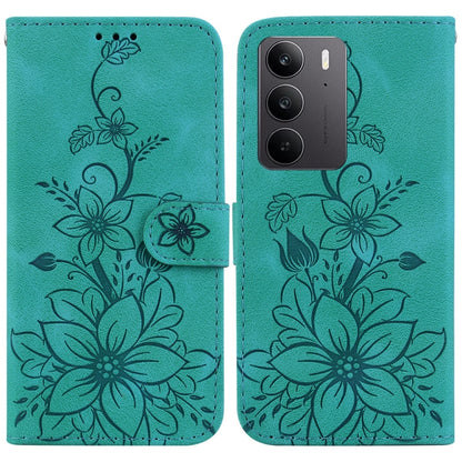 Lily Embossed Leather Phone Case, For Realme C100 4G / C100i 4G, For Realme C100 5G / 15x 5G India / P4 Lite 5G, For Realme 16 5G, For Realme 16 Pro+ 5G, For Realme 16 Pro 5G, For Realme 15T 5G, For Realme Narzo 80 Lite 4G / C71 India                  ...