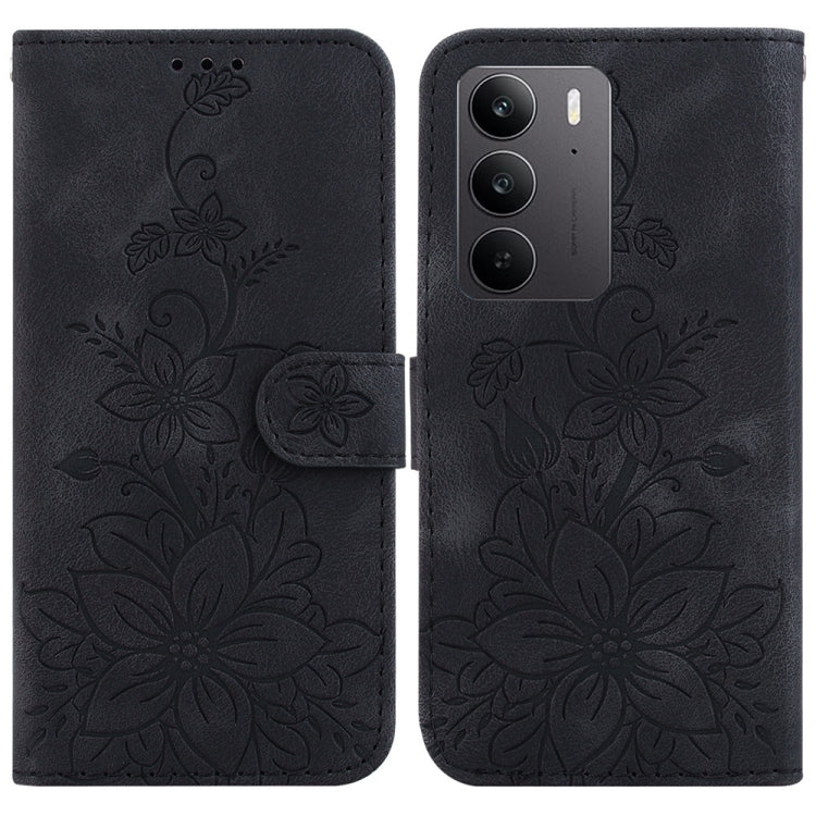 Lily Embossed Leather Phone Case, For Realme C100 4G / C100i 4G, For Realme C100 5G / 15x 5G India / P4 Lite 5G, For Realme 16 5G, For Realme 16 Pro+ 5G, For Realme 16 Pro 5G, For Realme 15T 5G, For Realme Narzo 80 Lite 4G / C71 India                  ...
